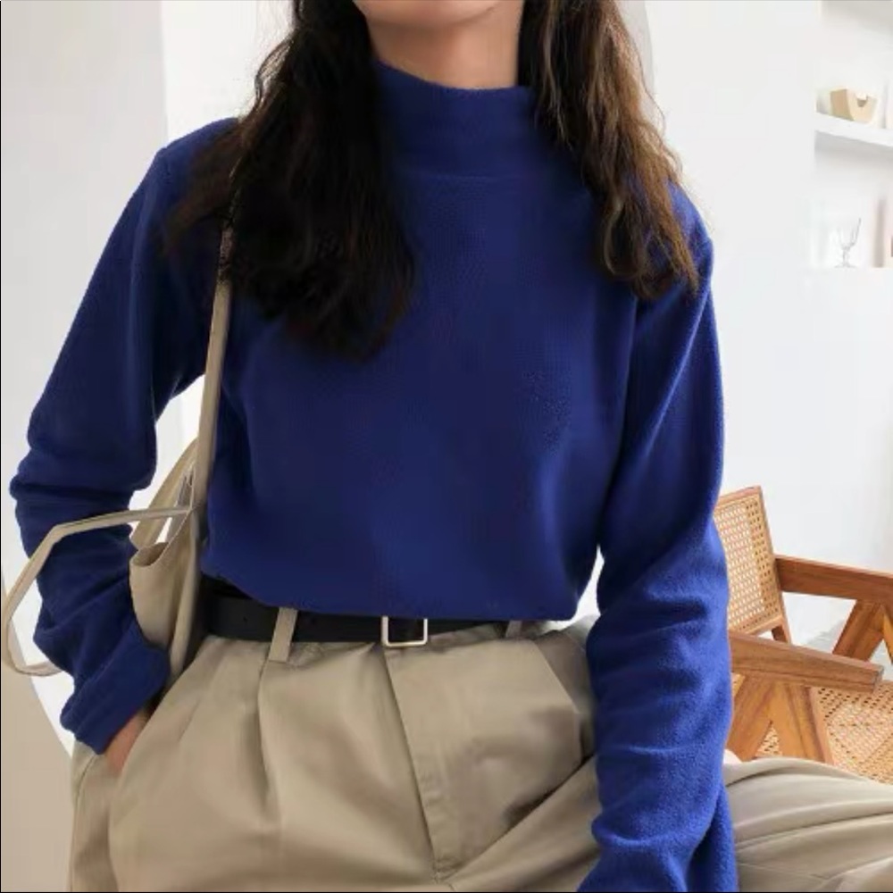 Blue fuzzy sweater